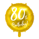 kuldne Fooliumist Õhupall 80th Birthday!