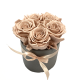 5 Antique Pink Спящих Роз в керамической серой вазе
