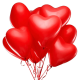 Букет из шариков 10 Сердец (с гелием)