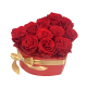 Красные Спящие Розы в коробке Сердцем
