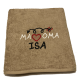 Большое Полотенце с вышивкой MA ❤️ OMA ISA (100 x 150см)