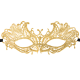 Pitsiline karnevali mask, kuldne