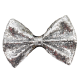 Праздничный галстук-бабочка (серебряный)