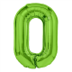 Roheline fooliumist õhupall nr 0, 100cm