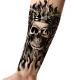 Ajutine Tattoo SKULL, 14 x 30cm