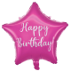 roosa Õhupall täheke HAPPY BIRTHDAY