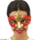 Karnevali mask DESIRE (kuldne/punane)