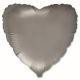 Фольгированный Шарик-Сердце SATIN STEEL GREY, 45см