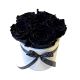 5 Чёрных Спящих Роз в керамической вазе