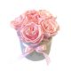5 Розовых Спящих Роз в керамической вазе