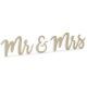 золотая Деревянная декорация Mr & Mrs, 50 x 10см
