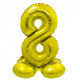 Золотой стоящий шарик-цифра nr 8, 72см