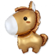 Fooliumist Õhupall BABY HORSE (kuldne)