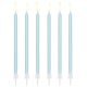 Стильные Голубые Свечи для Торта (12шт)