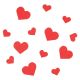 Конфетти в виде сердца GLITTER RED