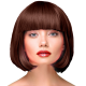 женский Парик БОБ (коричневый)