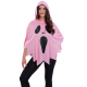 Пончо с капюшоном РОЗОВОЕ ПРИВИДЕНИЕ
