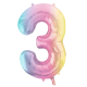 pastel rainbow Шарик Цифра 3, 86см