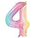 pastel rainbow Шарик Цифра 4, 86см