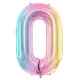pastel rainbow Шарик Цифра 0, 86см