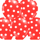 punaste Õhupallide komplekt Dots (6tk)
