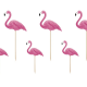 Lõbus topper Flamingo (6tk)