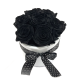Чёрные Спящие Розы в керамической вазе Light edition