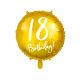 kuldne Fooliumist Õhupall 18th Birthday!
