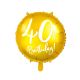 kuldne Fooliumist Õhupall 40th Birthday!
