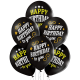 mustade Õhupallide komplekt Happy Birthday To You (6tk)