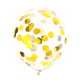 kuldse konfettiga Õhupall
