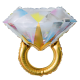 Fooliumist õhupall Diamond Ring, 71 x 55cm
