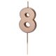 Свеча на торт nr 8 (rose gold)