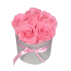 5 Baby Pink Спящих Роз в керамической серой вазе