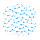 läbipaistvate Õhupallide komplekt BLUE HEARTS (6tk)