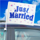 Флажок на машину JUST MARRIED 