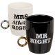 Кружки Mr Right & Mrs always Right Deluxe