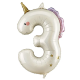 UNICORN Õhupall Number 3, 93cm