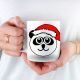 Lõbus tass Christmas Panda (sinu tekstiga)
