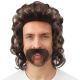 Парик с усами MILES (коричневый)