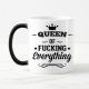 Värvimuutev tass Queen of F... Everything (sinu tekstiga)