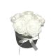 5 Белых Спящих Роз в керамической вазе